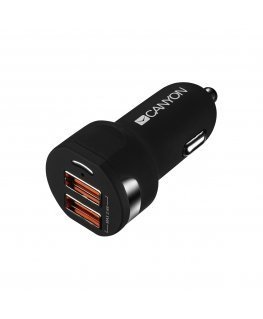 Canyon CNE-CCA04B mobile device charger MP3, Other, Portable speaker, Smartphone, Tablet Black Cigar lighter Auto