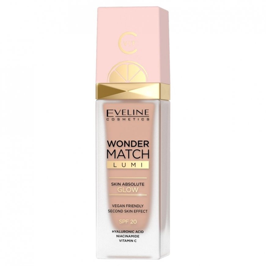 Eveline Cosmetics Wonder Match Lumi luxurious illuminating face foundation 20 Nude 30ml – 2