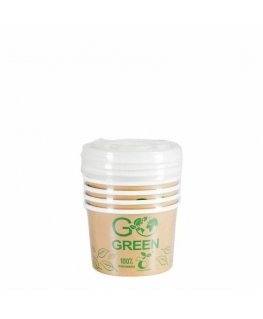 Compostable food containers with lids Go Green 230ml 5pcs|0,06kg