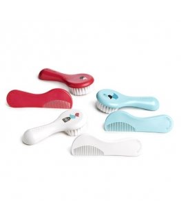 Suavinex Brush-Comb Set 0m White
