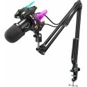 Fifine Technology Kit: Condenser Microphone FIFINE K651 RGB Black (Black) + HOLDER Fifine Technology Kit: Condenser Microphone FIFINE K651 RGB Black (Black) + HOLDER