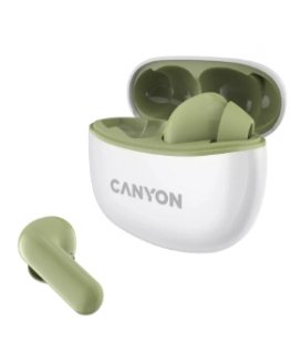Canyon CNS-TWS5GR headphones/headset Wireless In-ear Calls/Music/Sport/Everyday USB Type-C Bluetooth Green, White