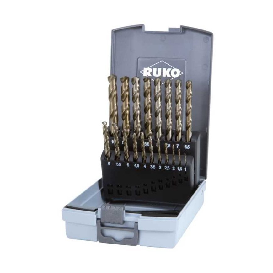 RUKO Drilled 19-piece metal drill set