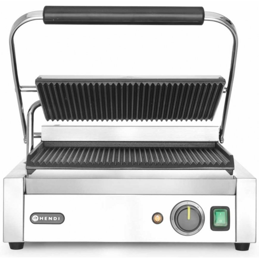 Contact PANINI contact grill with grooves 2200W - Hendi 263655 – 4