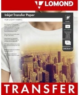 Thermal transfer paper Lomond Thermotransfer Inkjet Paper A4, 10 sheets, for light fabrics