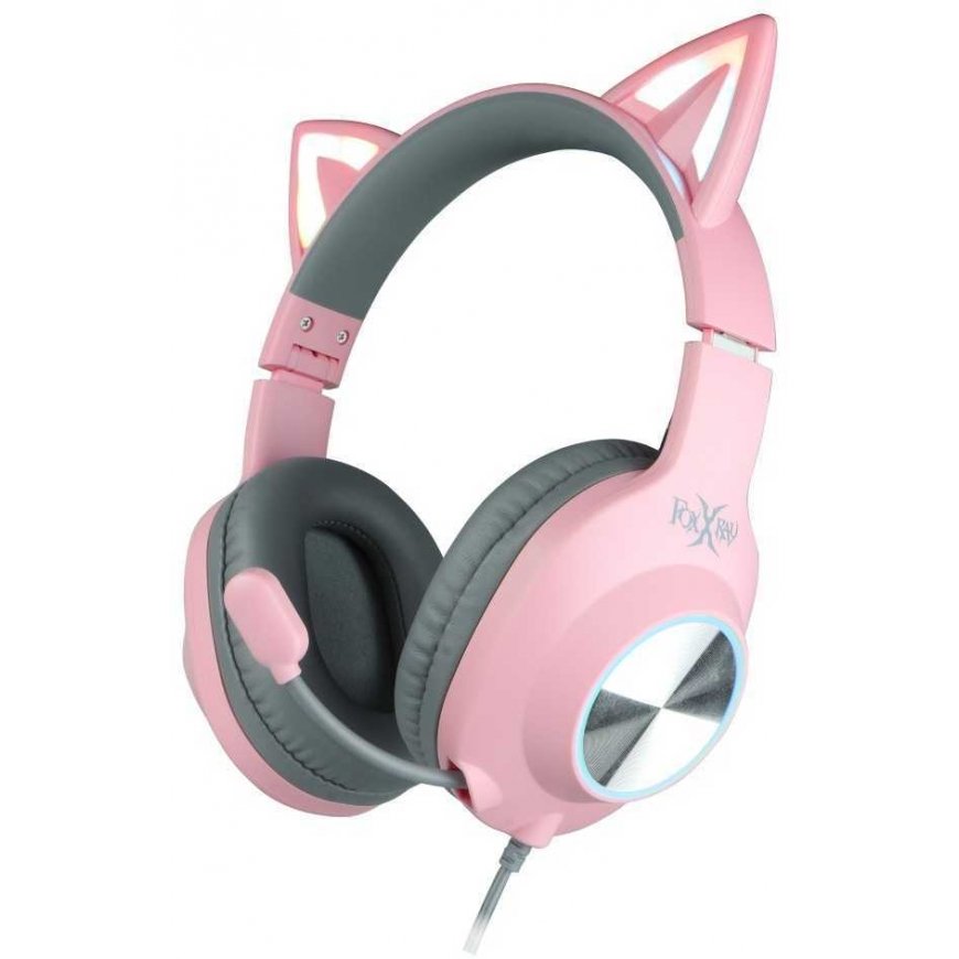 Foxxray Shining Cat Wired Gaming Headset Black/Pink