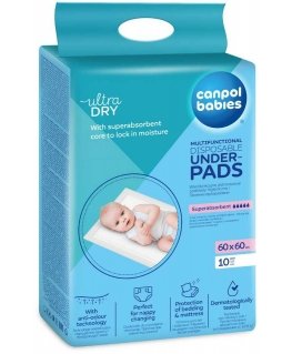 CANPOL BABIES disposable pads, 10 pcs., 60x60 cm, 78/006