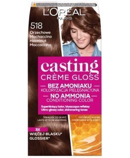 L'Oreal Paris Casting Creme Gloss Dažantis kremas Nr. 518 Riešutų Mochaccino 1op.