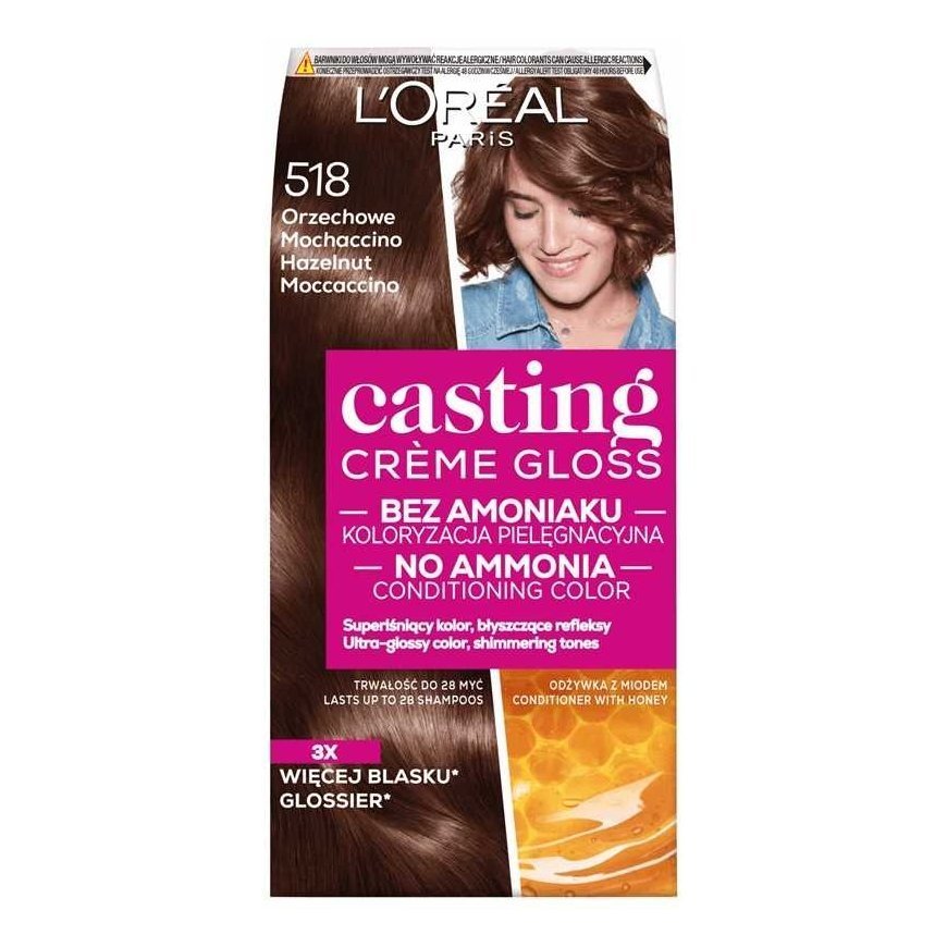 L'Oreal Paris Casting Creme Gloss Coloring cream no. 518 Nut Mochaccino 1op.