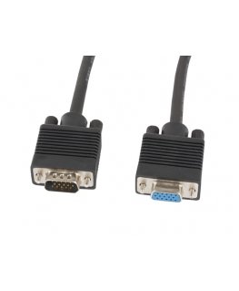 Lanberg CA-VGAC-10CC-0018-B+ VGA kabelis 1,8 m VGA (D-Sub) Melns