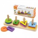 Wooden blocks with shape sorter "Viga Toys"