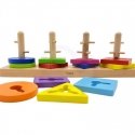 Wooden blocks with shape sorter "Viga Toys"