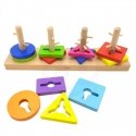 Wooden blocks with shape sorter "Viga Toys"