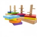 Wooden blocks with shape sorter "Viga Toys"