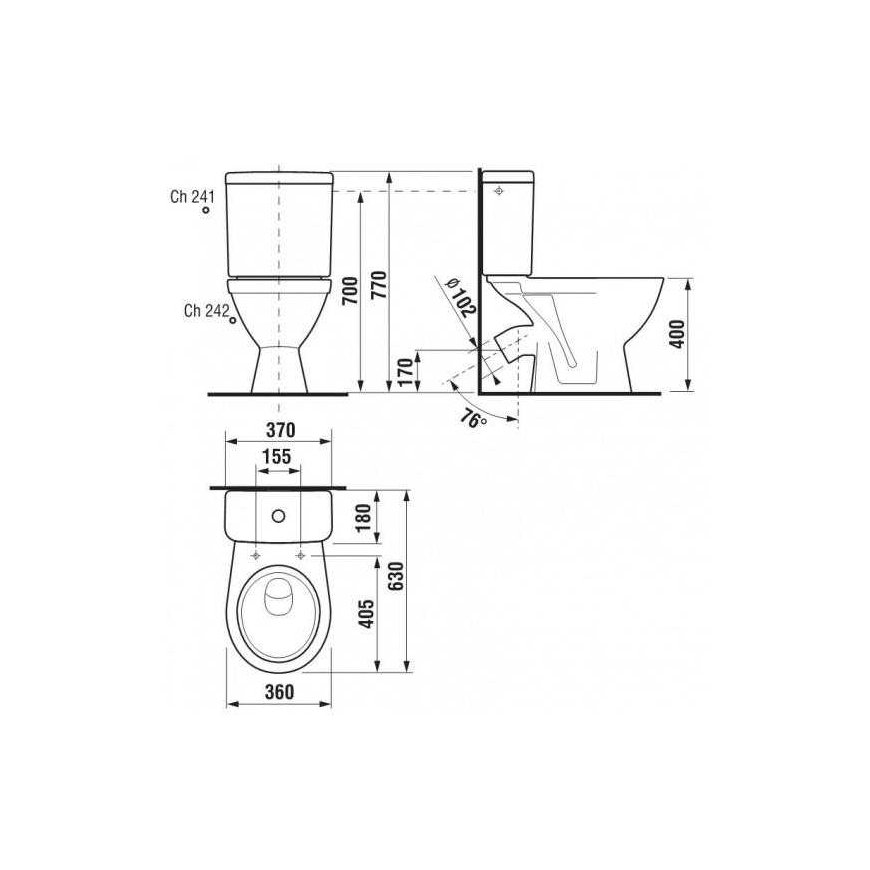 Jika Laufen LYRA PLUS kombinuotas unitazas – 3