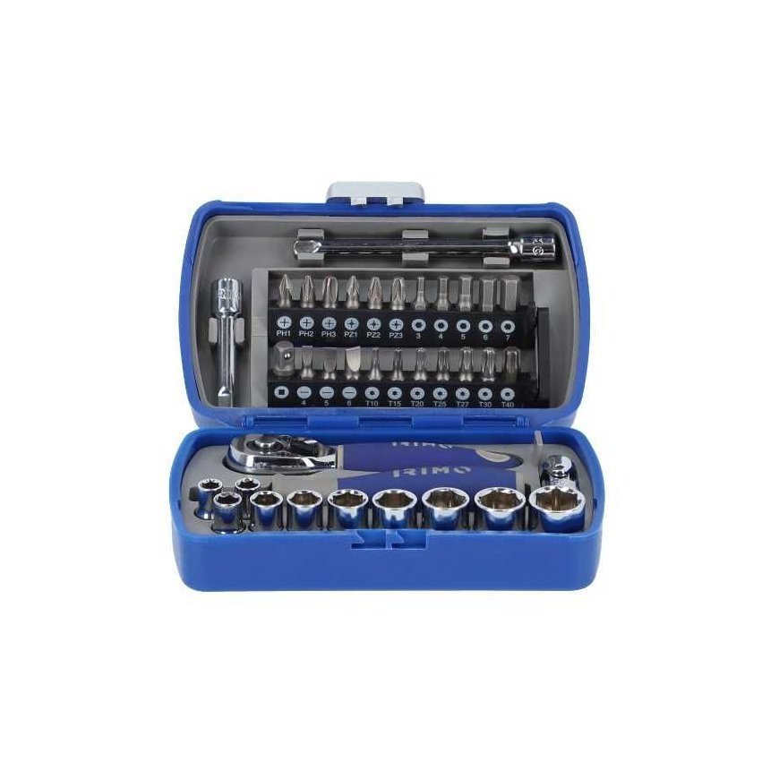 set 37 pcs. nozzles, sockets and accessories 1/4", IRIMO [109-37-4] – 2
