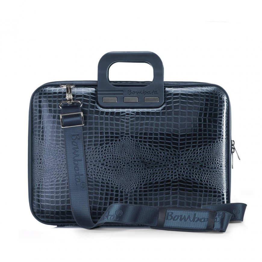 Computer bag, BOMBATA Shiny Cocco 13", dark blue sp. – 2