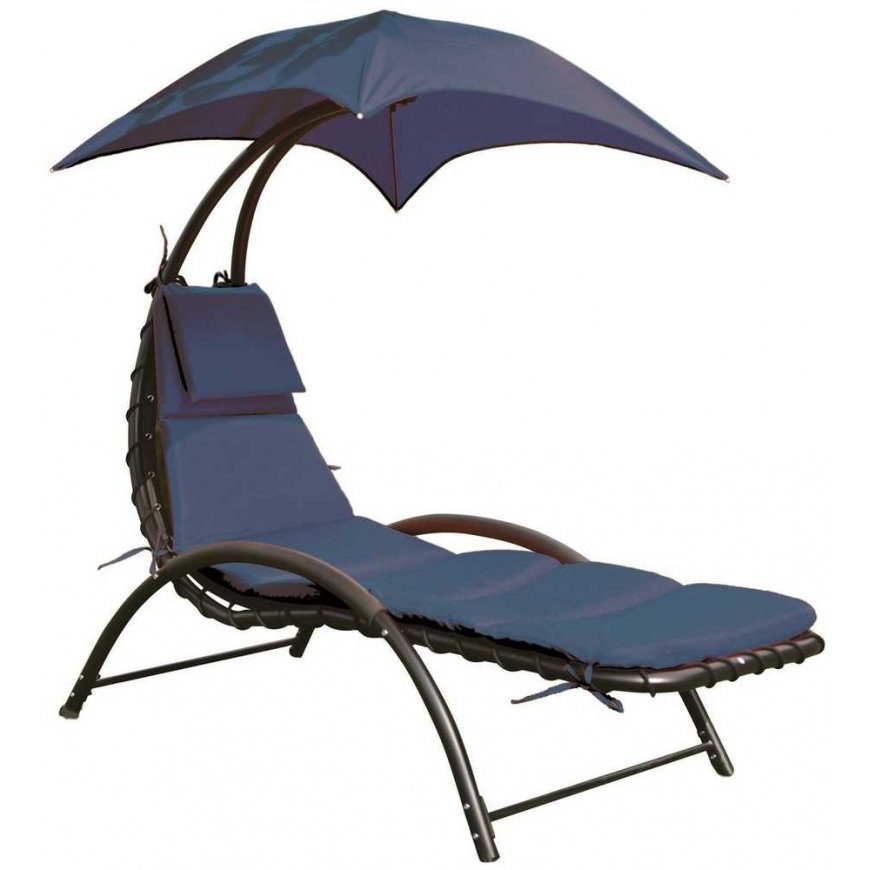 Saska Garden LEŻAK FOTEL Z PARASOLEM BERGAMO 200x125x180CM LIMONKA – 2