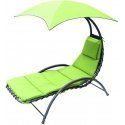 Saska Garden LEŻAK FOTEL Z PARASOLEM BERGAMO 200x125x180CM LIMONKA