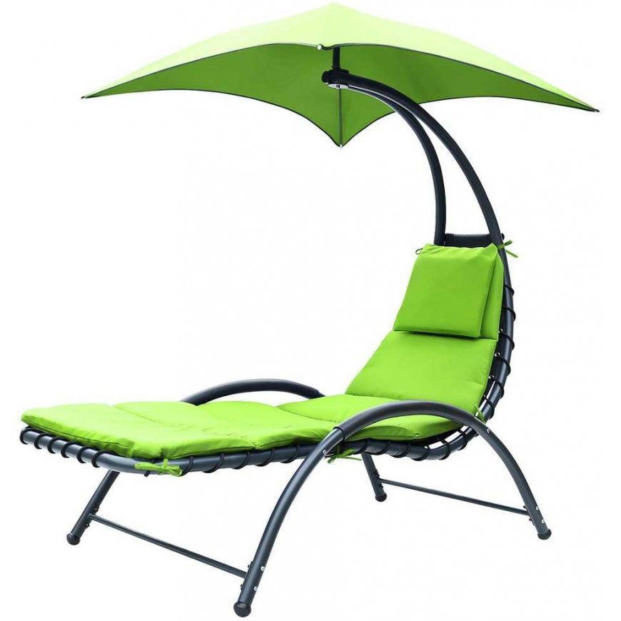 Saska Garden CHAIR CHAIR WITH UMBRELLA BERGAMO 200x125x180CM LIME – 5