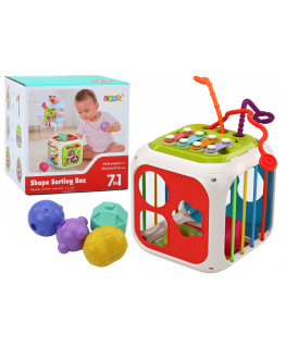 Lean Toys Educational Cube For Babies Sorter 7in1