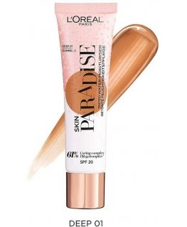 L'Oreal Paris, Skin Paradise, Aloe Vera, Hydrating, Water Cream, For Face, SPF 20, 01, Deep, 30 ml