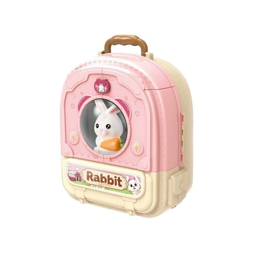 WOOPIE Królik w Plecaku 3w1 Set do Pielęgnacji Króliczka w Plecaku – 3
