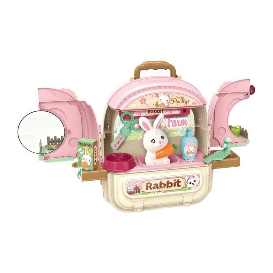 WOOPIE Królik w Plecaku 3w1 Set do Pielęgnacji Króliczka w Plecaku – 5