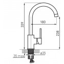 Kitchen faucet Domoletti Spot DOM-BDS41B, black Kitchen faucet Domoletti Spot DOM-BDS41B, black