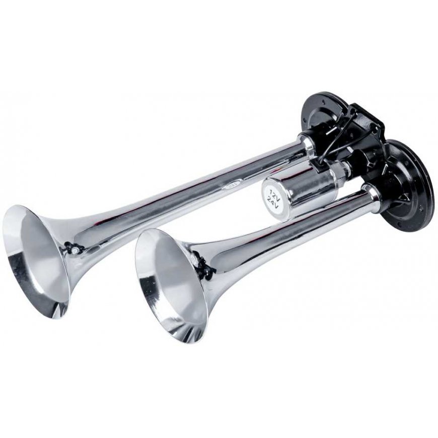 Horn horn fanfare double chrome 12v 24v amio-03617