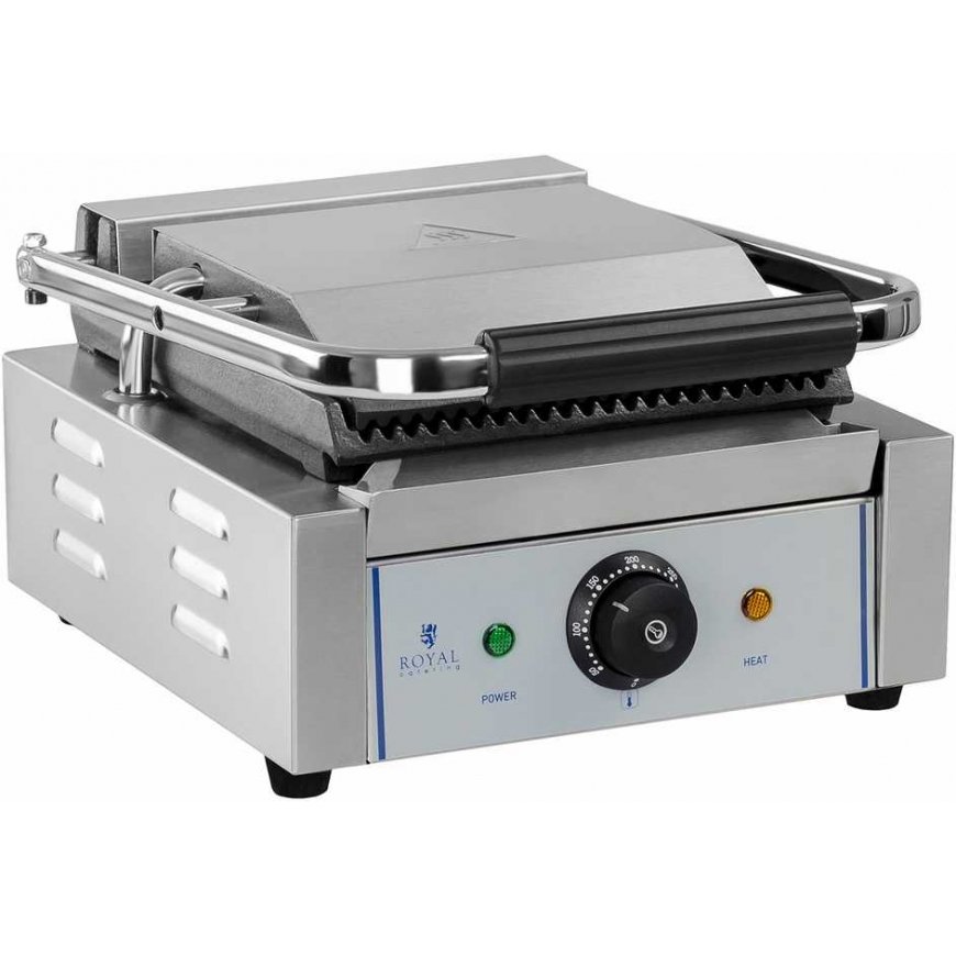 Royal Catering contact grill with grooves – 3