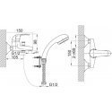 Ferro Bathroom faucet with shower set Elba BEL11
