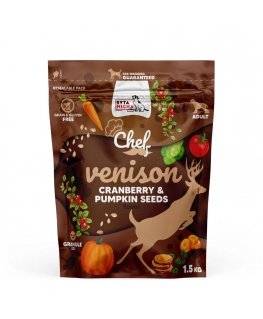 SYTA MICHA Chef Hirveliha jõhvika ja kõrvitsaseemnetega - koera kuivtoit - 1,5kg