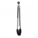 Serving and grill tongs 34,5cm stainless steel with silicone tip