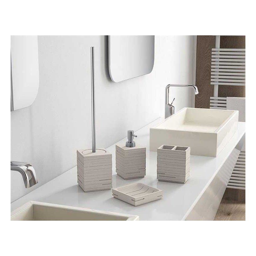 Bath glass Gedy Quadrotto QU98-66, brown/yellow