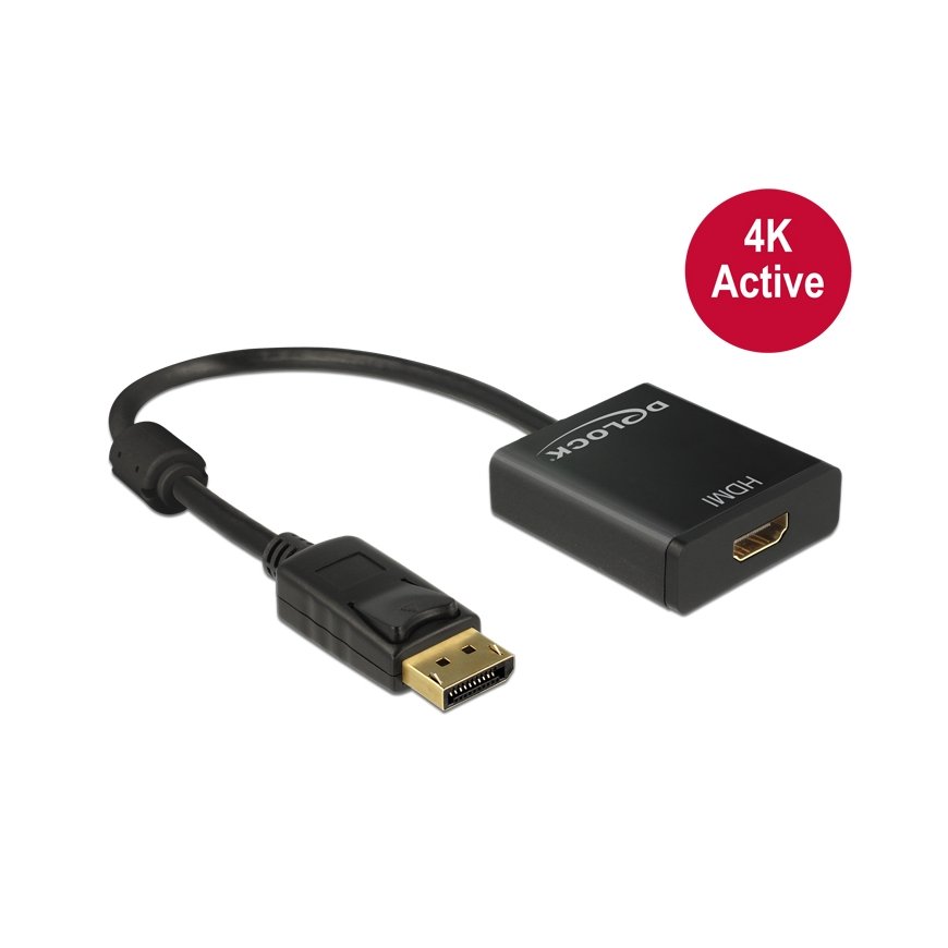 DeLOCK 62607 videokaabliadapter 0,2 m DisplayPort HDMI tüüp A (Standard) Must – 2
