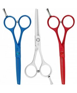 Blue FOX hairdressing thinning shears - Mėlyna