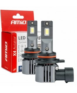 Żarówki samochodowe led seria x4 aviator hir2 6500k canbus amio-03768