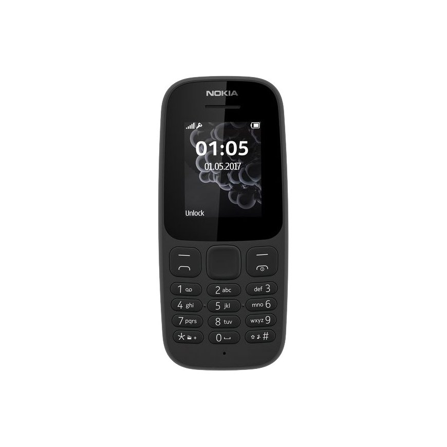 Nokia 105 4,5 cm (1.77") 74,04 g Черный Продвинутый телефон