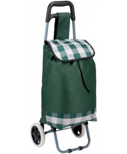 Travel Slazenger Stroller BAG NA KÓLKACH NA ZAKUPY ZE STELAŻEM 31L GREEN WHITE
