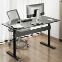 Desk table with table top 140x68cm Ergo Office, gas spring, height adjustment, do pracy stojąco siedzącej, max wys 115cm, ER Desk table with table top 140x68cm Ergo Office, gas spring, height adjustment, do pracy stojąco siedzącej, max wys 115cm, ER