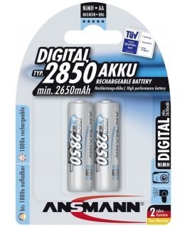 Ansmann Mignon AA 2850mAh NiMH battery digital set of 2