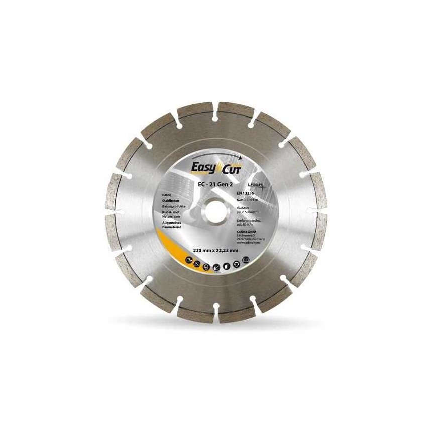 Diamond cutting disc Cedima EC-21.1 125x22x2.1mm