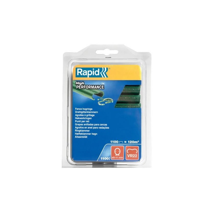 R:Hog Ring VR22/ 1.1M Galv. Blister 5-11mm, Rapid