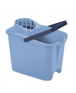 Rectangular bucket 12L with push button blue
