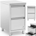 Royal Catering Szafka gastronomiczna wolnostojąca 2 szulady TABLE 50 x 60 x 87 cm Royal Catering Szafka gastronomiczna wolnostojąca 2 szulady TABLE 50 x 60 x 87 cm
