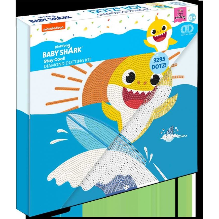 DIAMOND DOTS creative kit diamond painting Baby Shark Stay Cool!, 3295 diamonds, DBX.087 – 3