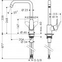 Hansgrohe 31820000 čiaupas Chromas Hansgrohe 31820000 čiaupas Chromas