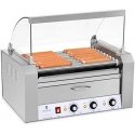 Ritininis ritininis grilis su dangteliu ir kaitinimo stalčiumi bandelėms 16 HotDog dešrelių 2200W 230V Royal Catering Ritininis ritininis grilis su dangteliu ir kaitinimo stalčiumi bandelėms 16 HotDog dešrelių 2200W 230V Royal Catering