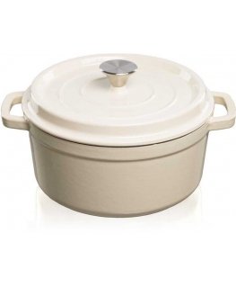 Pot Grand feu FEUMWHITE, 24 cm x 24 cm x 10.5 cm, 3.5 l
